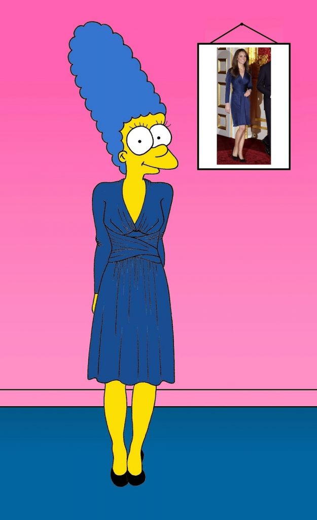Marge Simpson como Kate Middleton