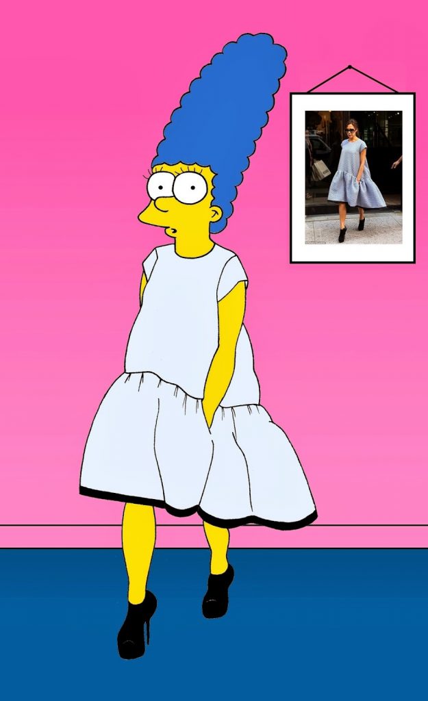 Marge Simpson como Victoria Beckham