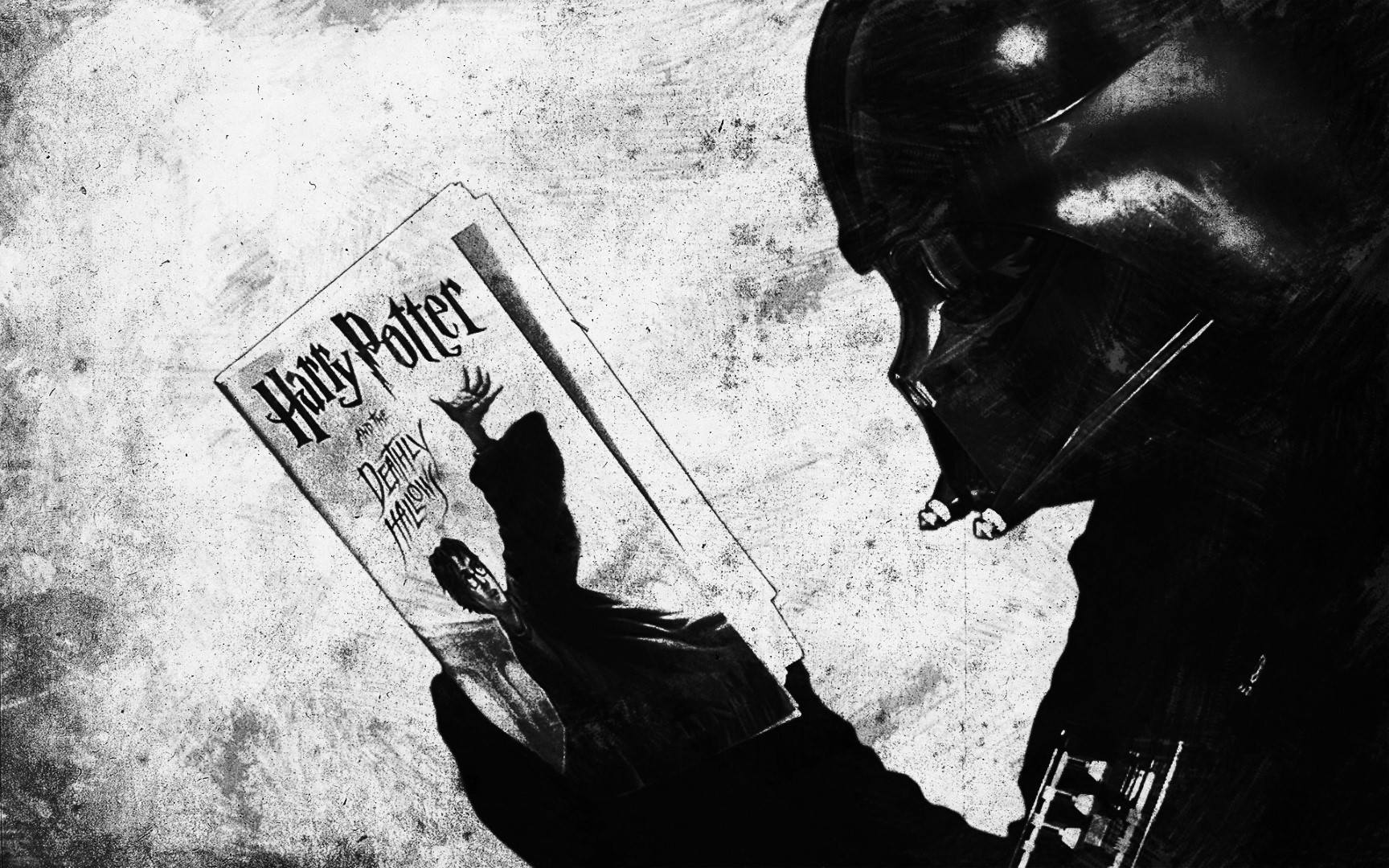 star-wars-darth-vader-star-wars-the-book-monochrome-harry-potter-mask-reading